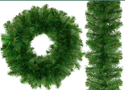 Kerstslinger | 2,7 m | Metaal | Kunststof | Groen