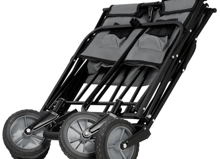 Bolderkar | Opvouwbare Bolderkar | Opvouwbaar | 105L | 90 x 52 x 120 cm | Grijs