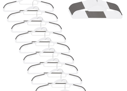 Kledinghangers | Kledinghanger | 20 Stuks | Anti-slip | Grijs/Wit