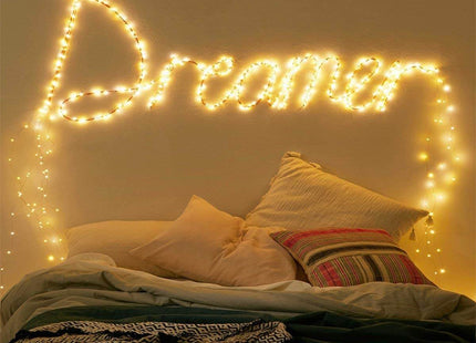 Kerstboomverlichting - 100 LED - Microdraden - 10 M - Warm Wit