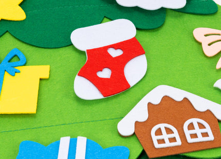 Decoratieve Kerstboom  | Kerstdecoratie | Vilt | 93 Cm | Veelkleurig