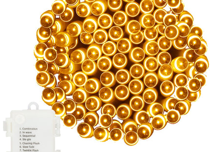 Kerstverlichting | 10,5 m | Batterij | Afstandsbediening | 100 LED | Warm Wit