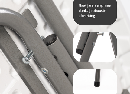 Statafel - Horeca Kwaliteit - Inklapbaar - Met vergrendeling - Extra Stevig - Wit - Ø 80x110cm