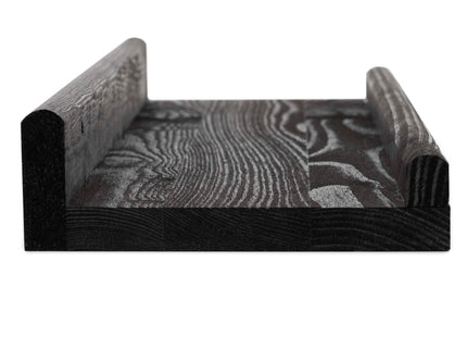Wandplank - Boekenplank - Ophangbaar - Kruidenplank- Zwart - Grenenhout - 10 Kg - 40 cm - 2 Stuks