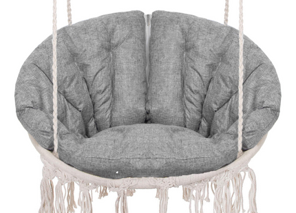 Hangstoel | Binnen & Buiten | Belastbaar tot 150 kg | 120 x 79 cm | Grijs/Beige