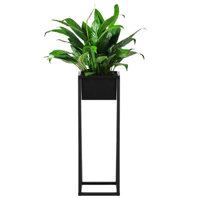 Staande Plantenbak | Plantenbakken | Bloempothouder | Metaal Zwart | 80 cm