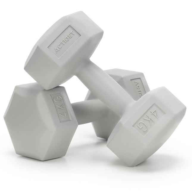 Dumbbell Set - 4 KG - Lichtgrijs - Oefengewichten