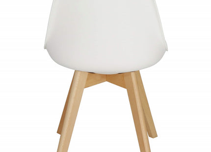 Eetkamerstoel - Gestoffeerd - Wit- 82 x 44,5 x 41 CM