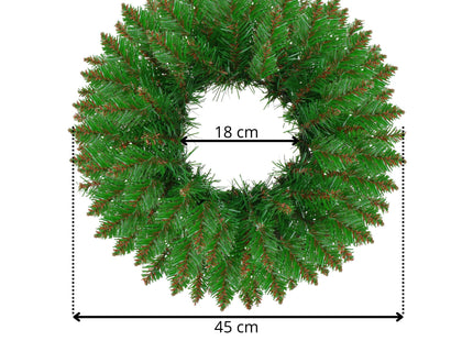 Kerstkrans | Kerst Decoratie | Groen | 45 cm