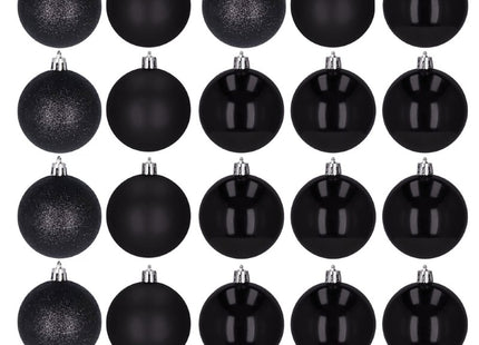 Kerstballen | 20 Stuks | 4 cm | Zwart