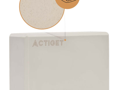 Actiget® Yoga Blok - Yoga Cube - Pilates Blok - Balans - Rekoefeningen - EVA-schuim - Lichtbeige - 7,5 X 23 X 15 Cm