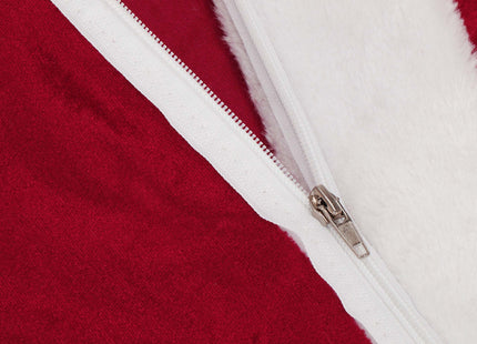 Kerstman Kostuum | Kerstman Pak | Verkleedkleding | 11-Delig | Rood/Wit/Zwart