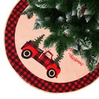 Kerstboomrok | 91 cm | Rood/Zwart/Geruit