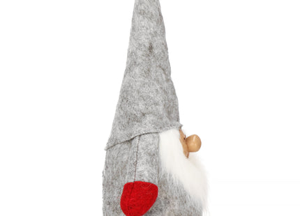 Kerstkabouter - Kerstversiering - Grijs - 38 cm