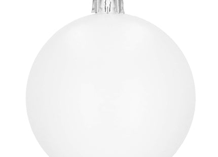 Kerstballen & Piek | 33 Stuks | 5/6/8 cm | Wit