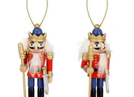 Notenkraker Kerst | Houten Soldaat | Kerstversiering | 3 Stuks | Multicolor | 8 cm