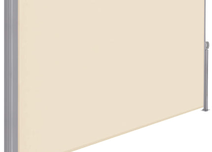 Windscherm - Tuinscherm - Oprolbaar - Waterbestendig - Staal - Aluminium - Lichtbeige - 300 X 200 CM