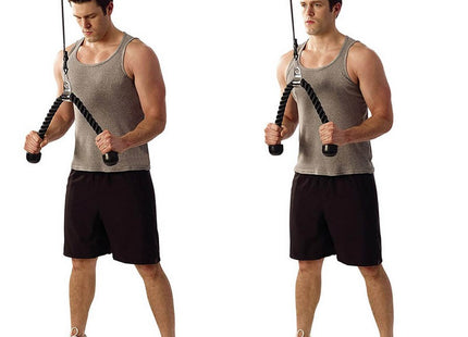 Triceps Touw | Triceps Rope | Roeigreep | Fitness Accessoires | Zwart