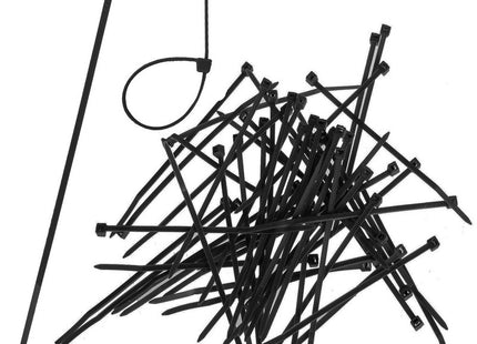 Kabelbinders | Tie Wraps | Tyraps | Tie Rips | 200 x 2.5 mm | 100 Stuks | Zwart