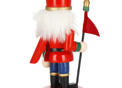 Notenkraker Kerst | Houten Soldaat | Kerstversiering | Multicolor | 15 cm