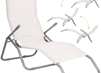 Ligstoel | Ligbed | Verstelbaar | Ergonomische Vorm | Wit