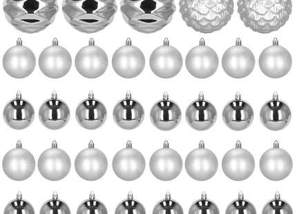 Kerstballen | 37 Stuks | 6/12 cm | Zilver