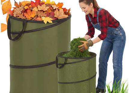 Tuinafvalzak - 120 liter - Duurzaam - Herbruikbaar - Scheurvast - Kunststof -  70 x 47Ø Cm - Groen