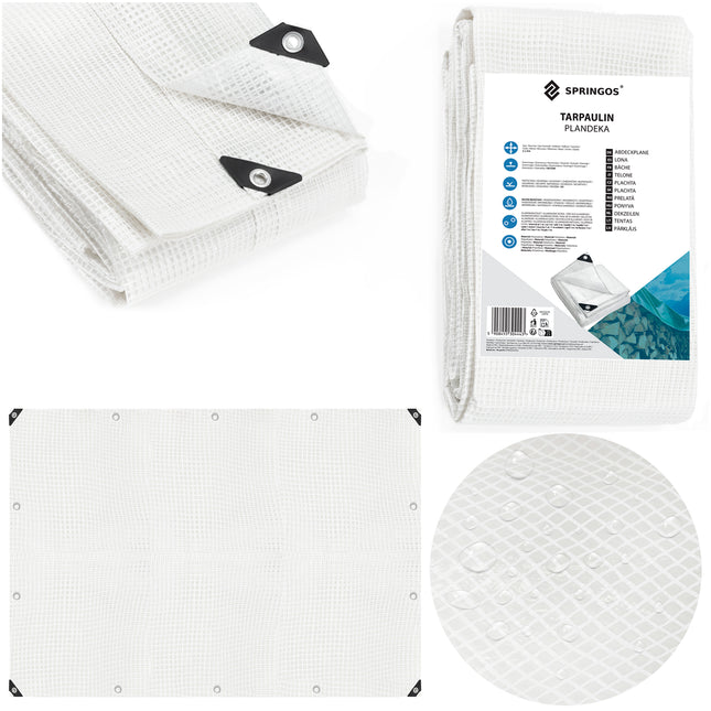 Afdekzeil | Dekzeil | Zeildoek | Waterdicht | PVC | 3 x 4 m | 100 g/m2 | Transparant
