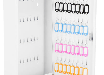 Sleutelkluis | Sleutelkast | Sleutelbox | 64 Haken | 45 x 30 x 8 cm | Wit
