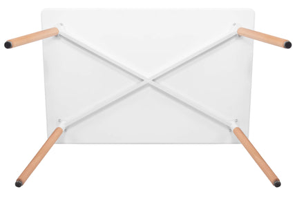 Eettafel - Scandinavische Stijl - Woonkamer - Eetkamer - Wit - Rechthoekig - 120x80x74 cm