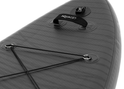 SUP Board - Opblaasbaar Paddle Board - Met Tas - Met Zitje -Inclusief Accessoires - Complete Set - Max. 150KG - 350x81cm - Zwart