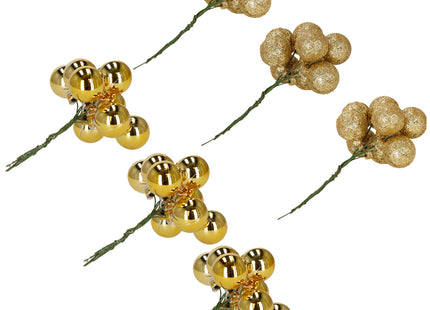 Kerstballen Set | 6 Stuks | Kralen | Goud