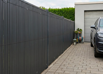 Balkonscherm - Privacyscherm - Hoge Kwaliteit - Waterbestendig - UV-bescherming - 1x4 m - Antraciet - PVC