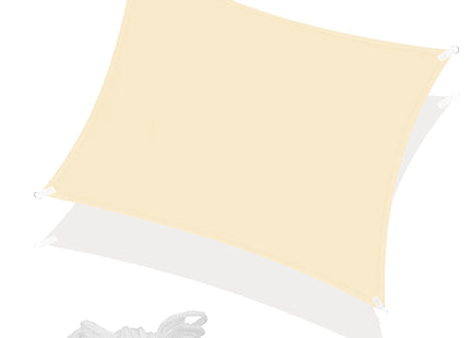Schaduwdoek | Zonnezeil | Vierkant | 4 x 4 m | 90% Schaduw | Crème | 160 g/m2