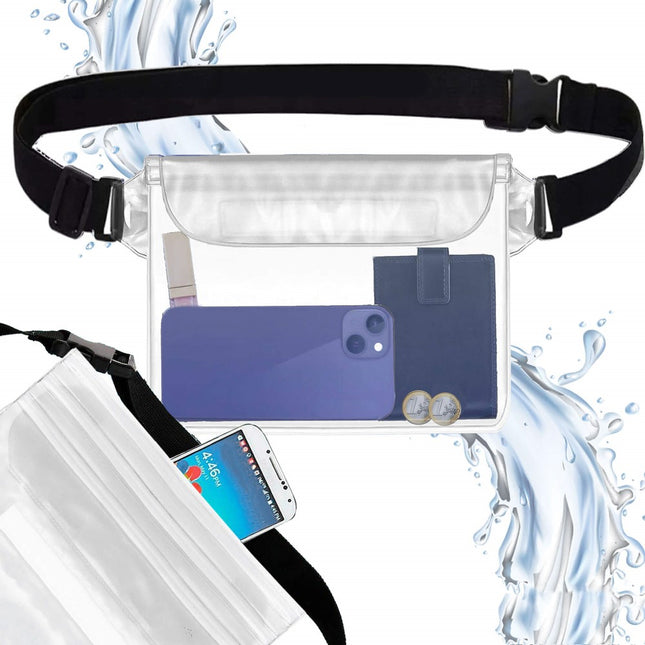 Drybag | Waterdichte Tas | Heuptas | 18 x 22 cm | Transparant