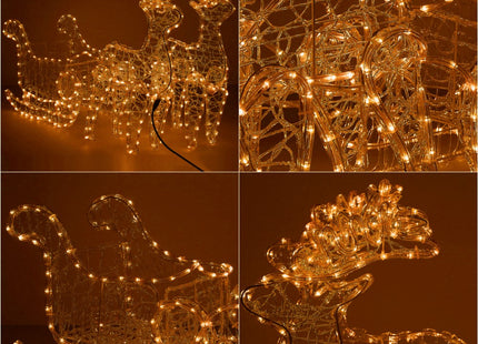 Rendier Met Slee | 480 LED Lampjes | Warm Wit