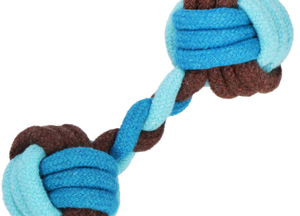 Hondenspeelgoed - Bijtring - Honden - Touw - 17 cm - Blauw