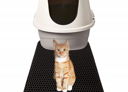 Kattenbakmat | Kattenaccesoires | Dubbellaags | Zwart | 35x45