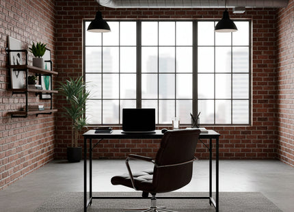 Bureau – Werkbureau – Computer Bureau – Bureautafel – 100 x 50 x 76 cm – 50 Kg - industriële - Zwart