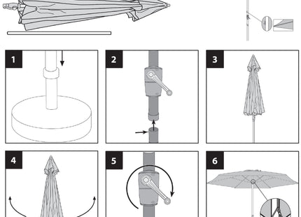 Parasol | Parasols | Kantelbaar | Met Ventilatie | Blauw | 300 cm