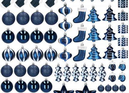 Kerstballen | 77 Stuks | Marineblauw