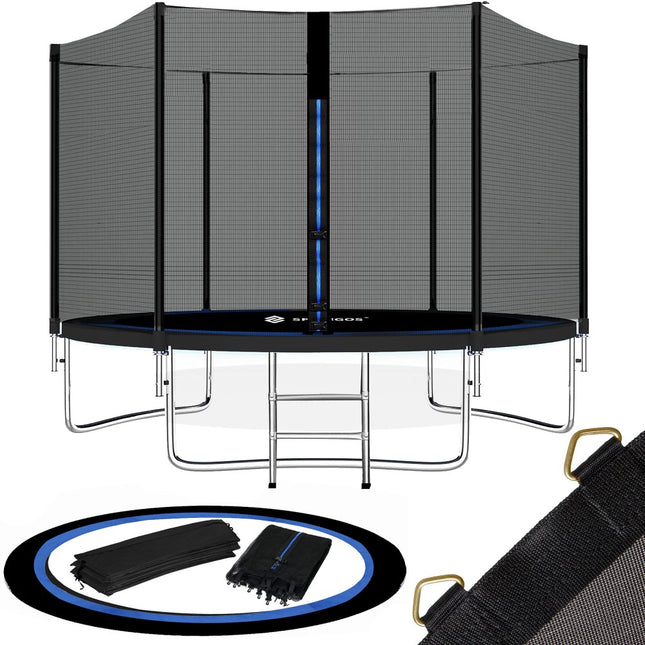 Trampoline | Trampoline met veiligheidsnet | Tuin | 245 cm | Zwart