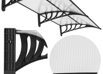 Deurluifel - Transparant - Kunststof - Uv - Bestendig - 200 x 100 cm - Zwart