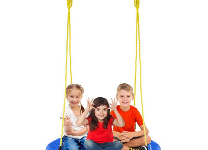 Nestschommel | Kinderschommel | Ø110 CM | Max 150 KG | Blauw/Zwart/Geel