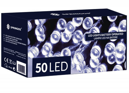 Kerstverlichting | 5,5 m | Batterij | 50 LED | Koel Wit