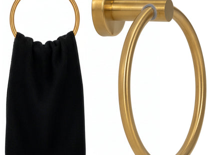 Handdoekring  | Badkamerhanger | Handdoekrek | RVS | Ring | Glanzend | Goud | 3 Kg