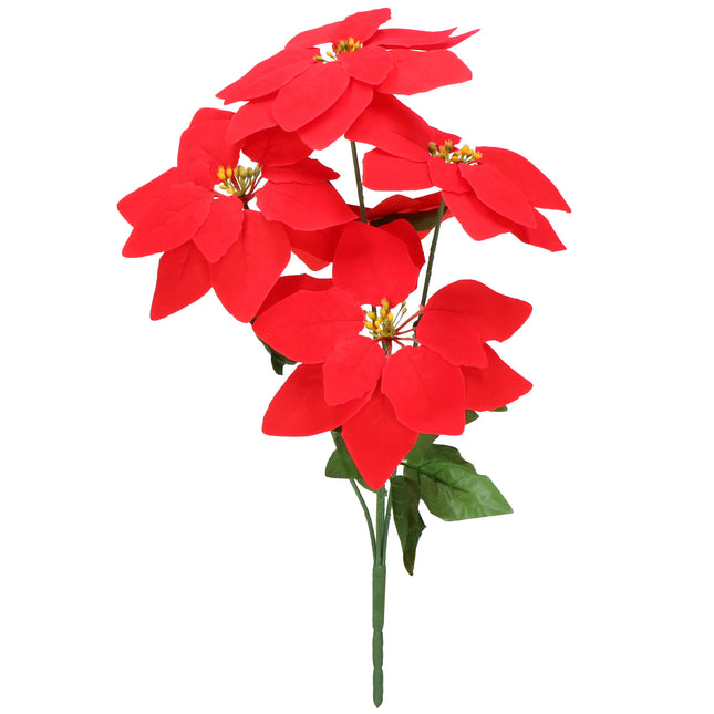 Kunstbloem - Kunststof - Rood - Boeket