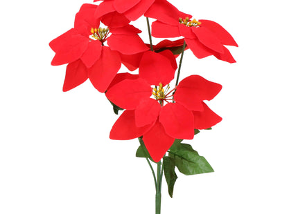Kunstbloem - Kunststof - Rood - Boeket