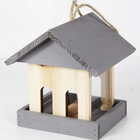 Vogelvoederstation - Voerbak - Hout - Grijs - 19 x 16 x 13.5 cm