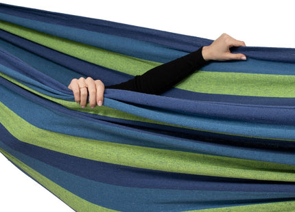 Hangmat | Extra Stevig | Inclusief Opbergtas | Blauw/Groen | 210 x 150 cm